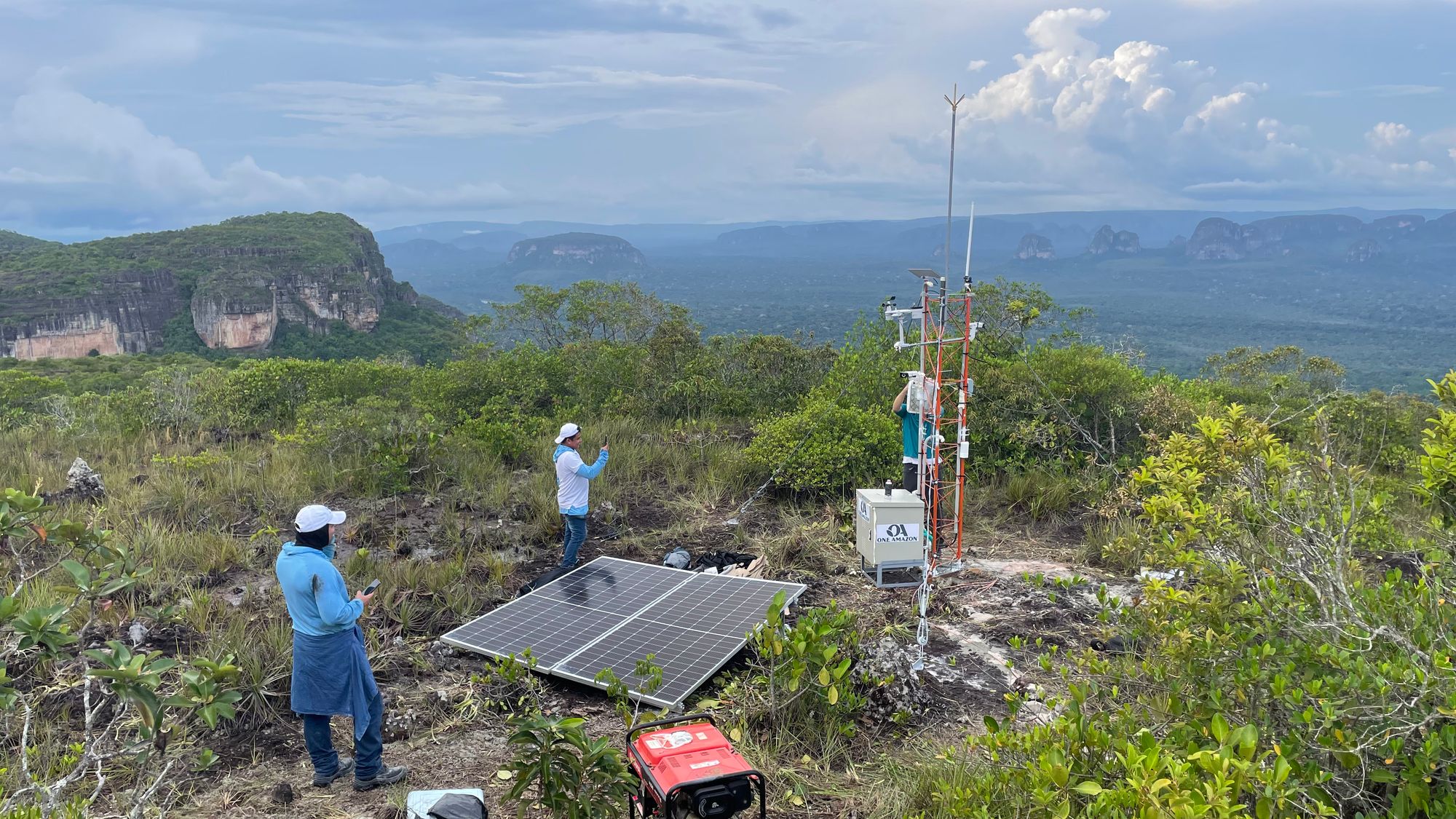 IoF field station with solar power and environmental sensors