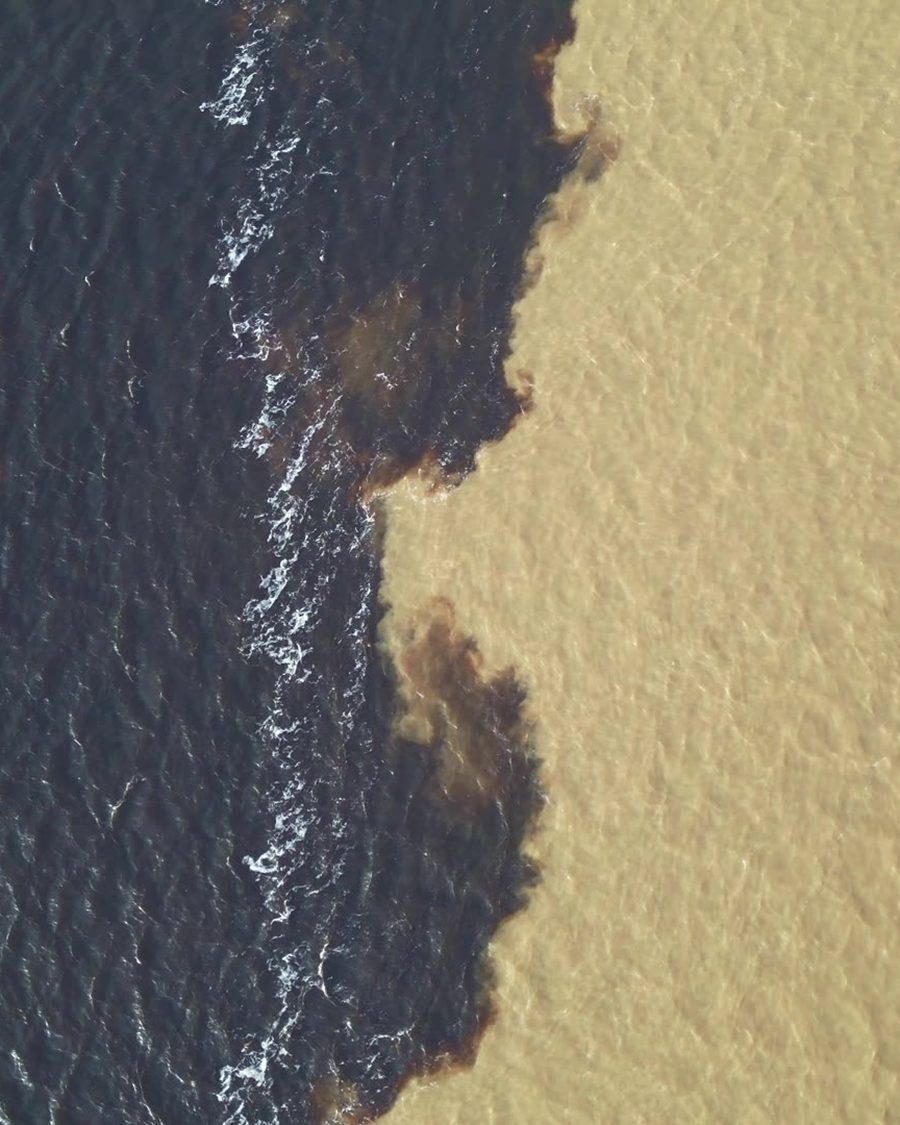 The Meeting of the Waters near Manaus, Brazil, where the Rio Negro meets the Solimões